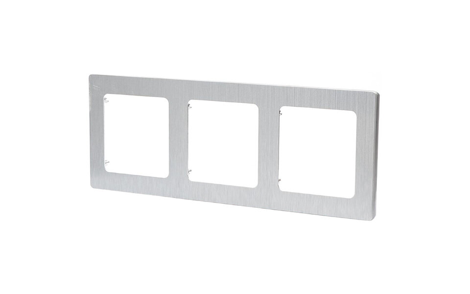 HLW LED Afdekraam Aigi Jura 3-voudig Mat Zilver 224x82mm