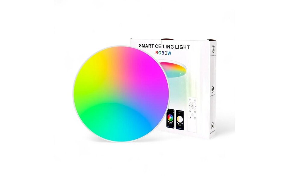 Smartlife Domotica Smart Plafondlamp 20W Ø300mm RGB Wi‑Fi Dimbaar