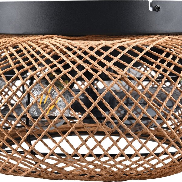 HLW LED Trion Lari LED plafondventilator 4x E27, afstandsbediening