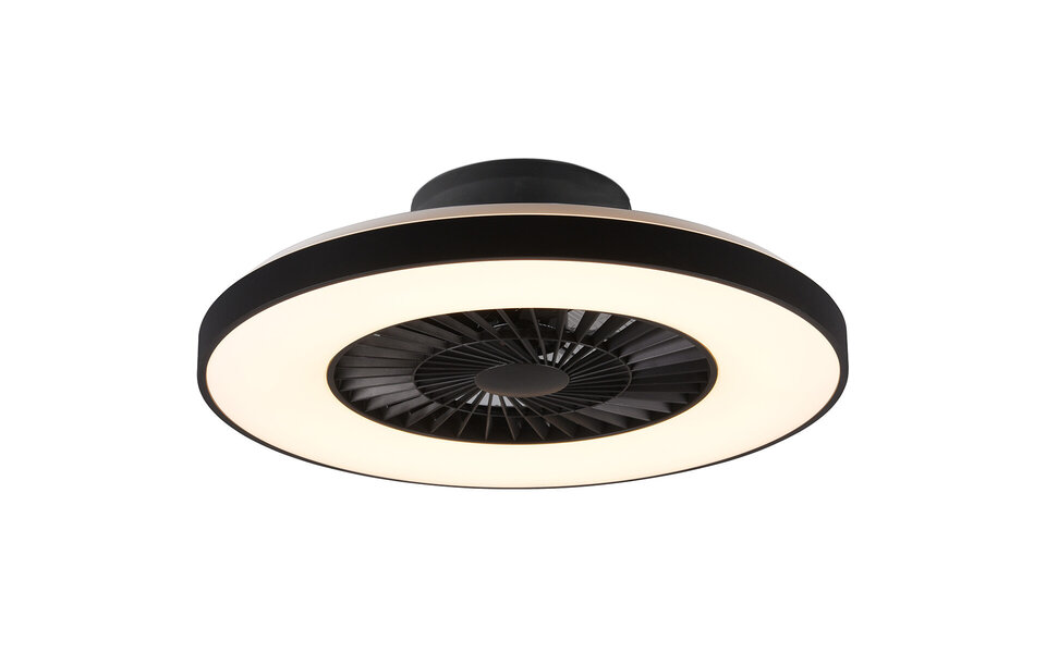 HLW LED Dimbare LED Plafondventilator 40W Mat Zwart 5000lm HLW LED Dimbare LED Plafondventilator 40W Mat Zwart 5000lm