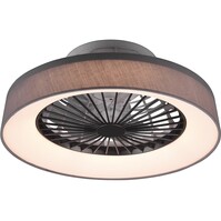 Trion Farali LED plafondventilator 30W dimbaar - mat grijs
