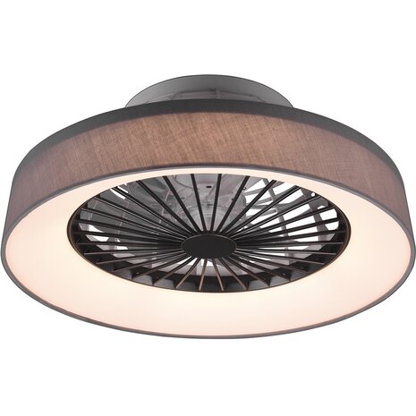 HLW LED Trion Farali LED plafondventilator 30W dimbaar - mat grijs