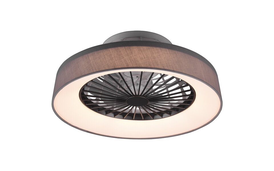 HLW LED Trion Farali LED plafondventilator 30W dimbaar - mat grijs