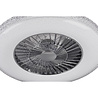 HLW LED Ronde LED plafondlamp ventilator 60 cm mat chroom, dimbaar