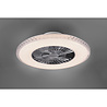 HLW LED Ronde LED plafondlamp ventilator 60 cm mat chroom, dimbaar