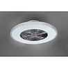 HLW LED Ronde LED plafondlamp ventilator 60 cm mat chroom, dimbaar