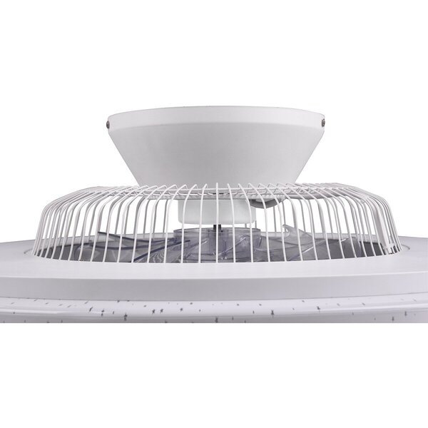 HLW LED LED plafondventilator mat chroom - 40W dimbaar, 4000lm