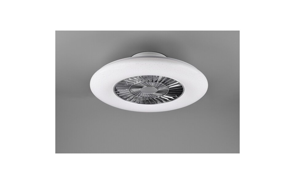 HLW LED LED plafondventilator mat chroom - 40W dimbaar, 4000lm