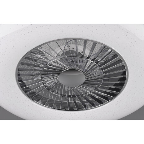 HLW LED LED plafondventilator mat chroom - 40W dimbaar, 4000lm