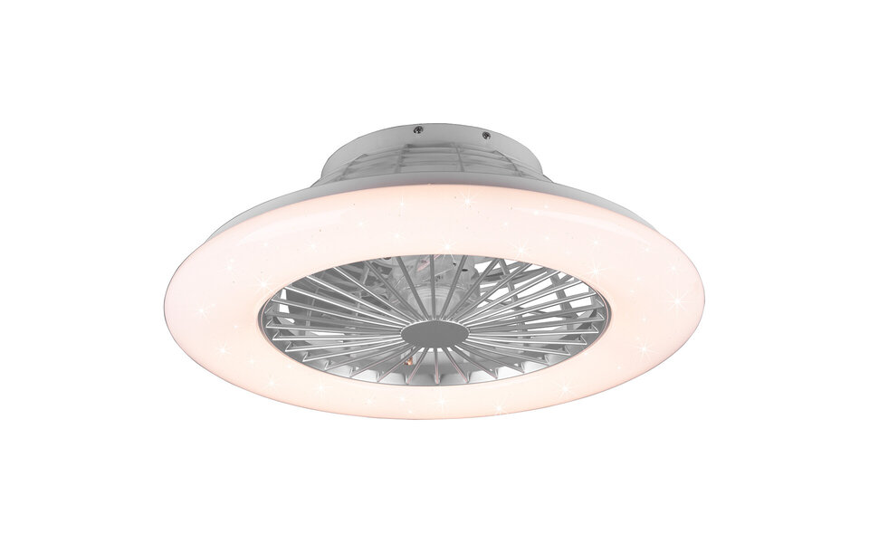 HLW LED Trion Romina LED-plafondlamp met ventilator mat titaan RGBW HLW LED Trion Romina LED-plafondlamp met ventilator mat titaan RGBW