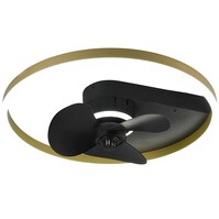 Trion Borkino LED plafondventilator 30W dimbaar mat zwart Trion Borkino LED plafondventilator 30W dimbaar mat zwart