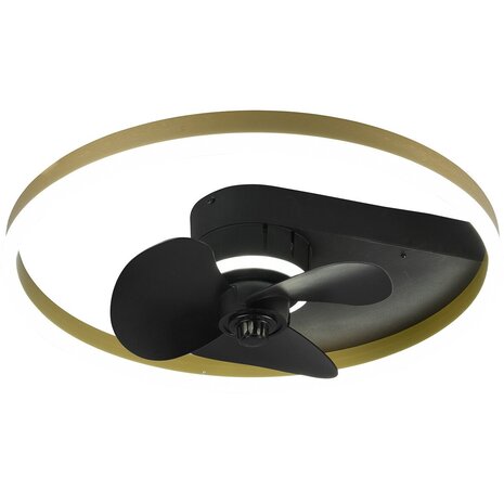 Trion Borkino LED plafondventilator 30W dimbaar mat zwart