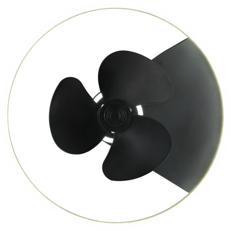 HLW LED Trion Borkino LED plafondventilator 30W dimbaar mat zwart