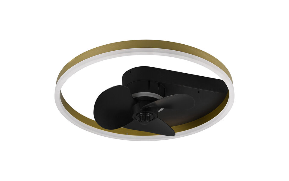 HLW LED Trion Borkino LED plafondventilator 30W dimbaar mat zwart HLW LED Trion Borkino LED plafondventilator 30W dimbaar mat zwart