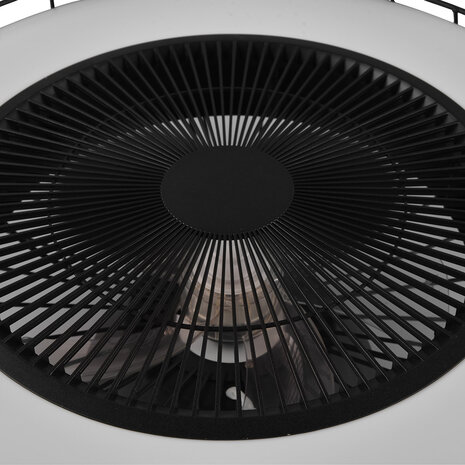 HLW LED Dimbare 30W LED plafondventilator - mat zwart, WiZ