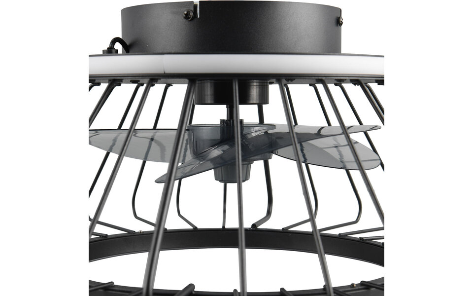 HLW LED Trion Karla 30W dimbare LED plafondventilator zwart