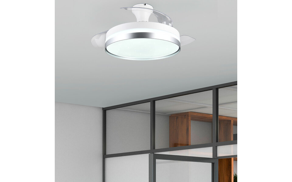 HLW LED Trion Berga LED plafondlamp met ventilator Ø1000, dimbaar