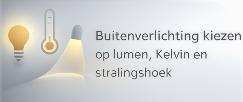 Buitenverlichting kiezen op lumen, Kelvin en stralingshoek