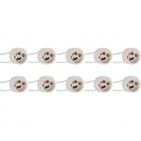 GU10 Fitting 10 Pack - Ceramic with 15cm Wire