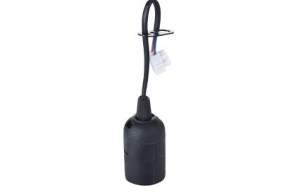 HLW LED E27 Fitting/Holder Black - Moving fitting with 15cm wire | LED Accessories