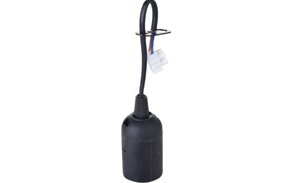 HLW LED E27 Fitting/Holder Black - Moving fitting with 15cm wire | LED Accessories