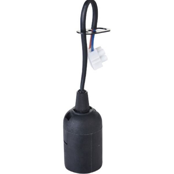 HLW LED E27 Fitting/Holder Black - Moving fitting with 15cm wire | LED Accessories