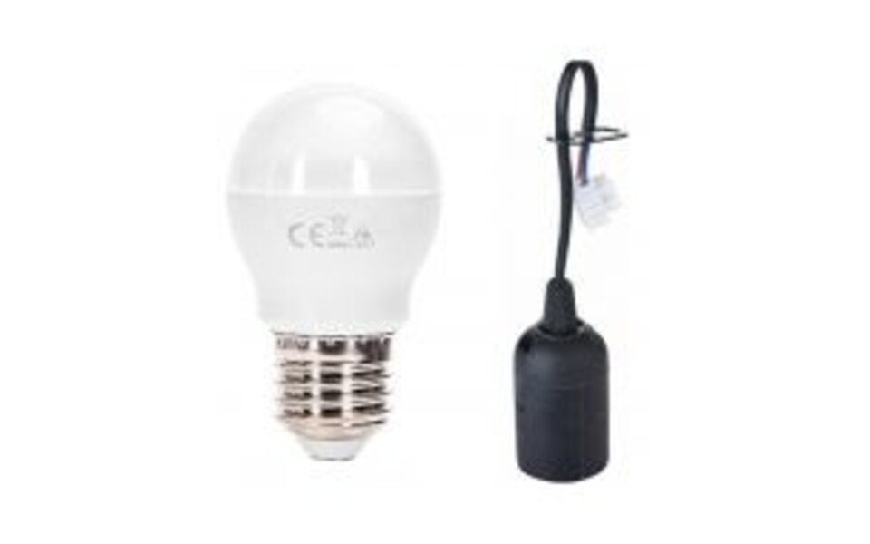 HLW LED E27 Fitting/Holder Black - Moving fitting with 15cm wire | LED Accessories