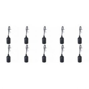 Verhuisfitting 10 Stuks - E27 Lamp Fitting Zwart 15cm Draad