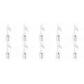 Set of 10 Moving Fittings - E27 Fitting/Holder White with 15cm Wire Set of 10 Moving Fittings - E27 Fitting/Holder White with 15cm Wire