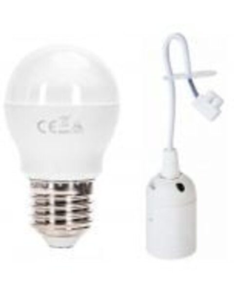 HLW LED Set of 10 Moving Fittings - E27 Fitting/Holder White with 15cm Wire