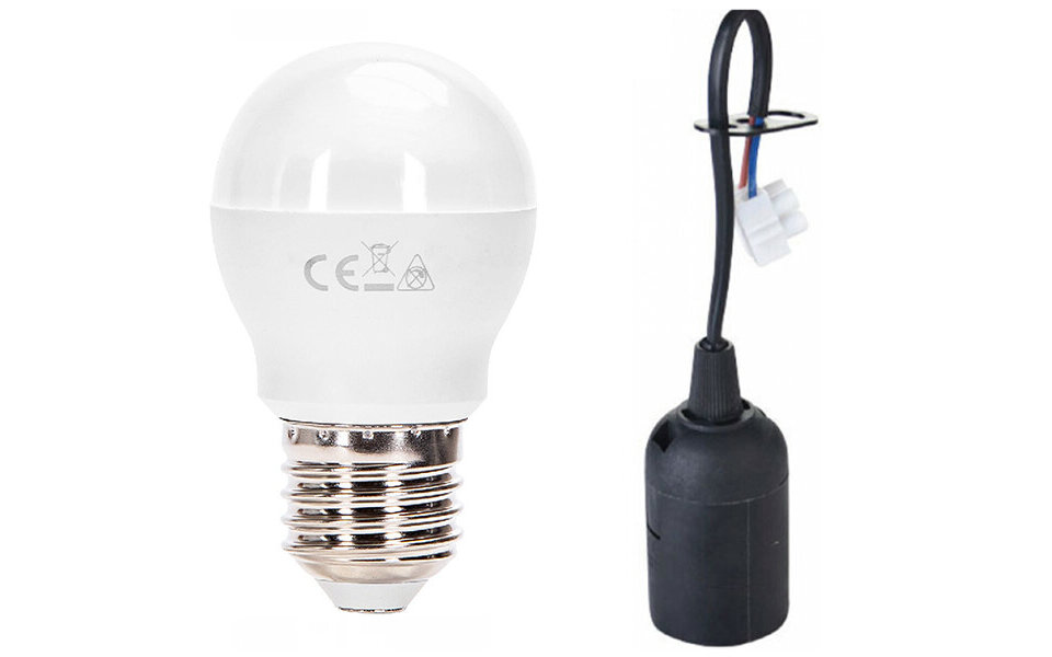 HLW LED Verhuisfitting Set 10 Stuks - E27 Lamp Fitting - 10W LED Natuurlijk Wit 4000K