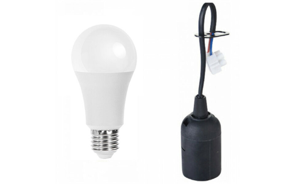 HLW LED Moving Fitting Set 10 Pieces - E27 Fitting 15W LED Accessories - Bright Cool White 6500K