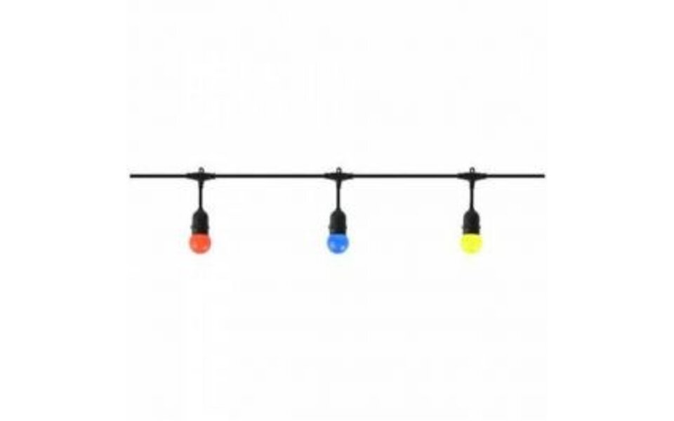 HLW LED Prikkabel Lichtsnoer 10m met 10 E27 Lamp Fittingen - 750W LED Toebehoren HLW LED Prikkabel Lichtsnoer 10m met 10 E27 Lamp Fittingen - 750W LED Toebehoren