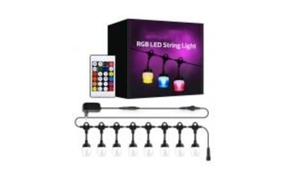 HLW LED String light 10m light cord with 10 E27 fittings - 1500W LED & string light accessories