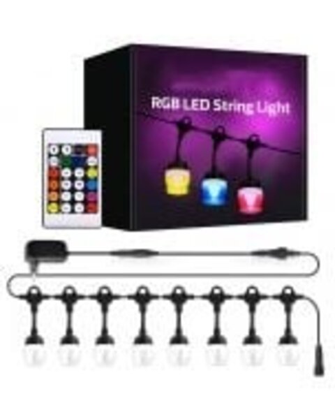 HLW LED String light 10m light cord with 10 E27 fittings - 1500W LED & string light accessories