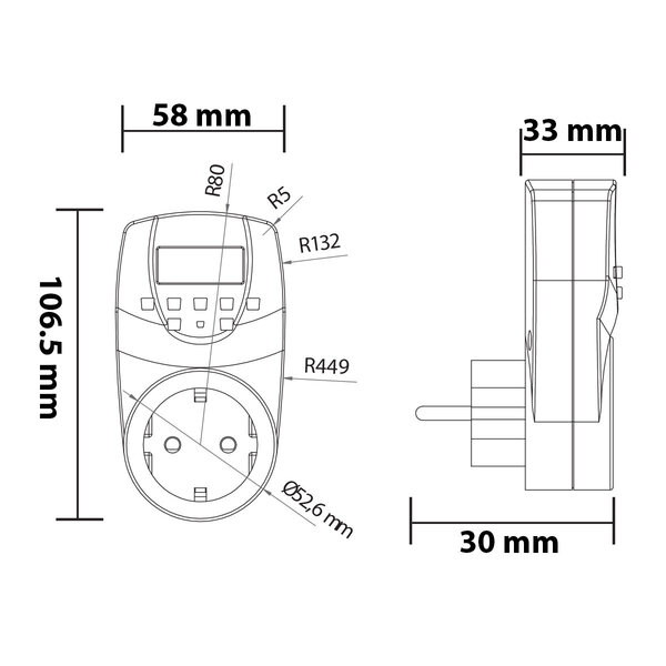 HLW LED Digitale Tijdschakelaar 3500W - Betrouwbare LED Toebehoren Schakelaar Wit