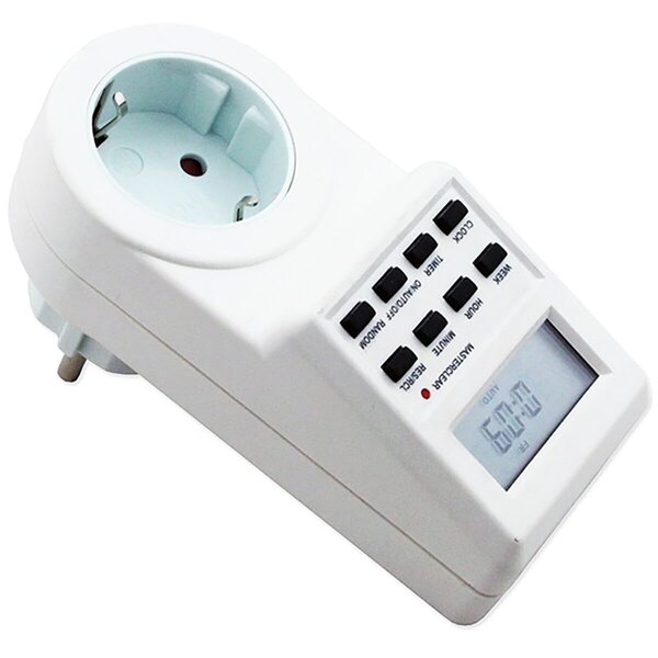 HLW LED Aigi Tronan 3680W Timer Switch - Digital LED Accessory Switch White NL