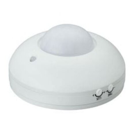 Motion Sensor LED Accessories - Surface Mount Round Matt White Plastic 360° 6m