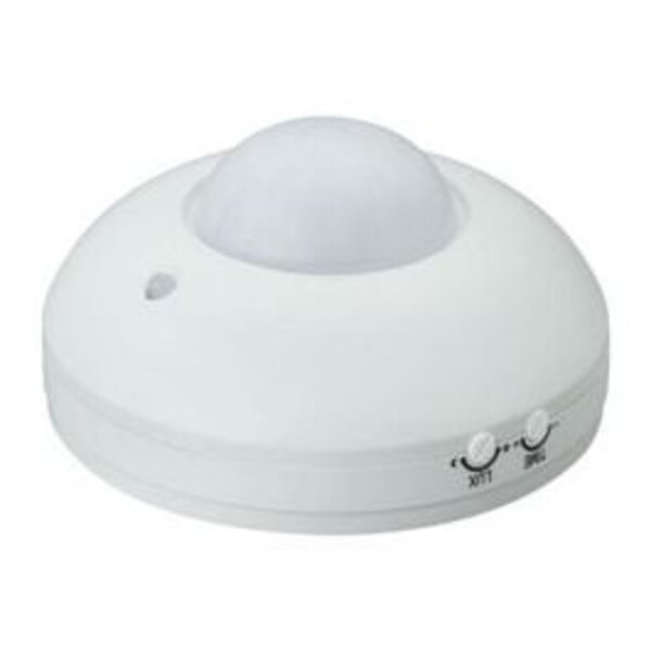 HLW LED Motion Sensor LED Accessories - Surface Mount Round Matt White Plastic 360° 6m