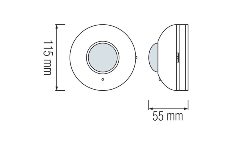 HLW LED Motion Sensor LED Accessories - Surface Mount Round Matt White Plastic 360° 6m HLW LED Motion Sensor LED Accessories - Surface Mount Round Matt White Plastic 360° 6m
