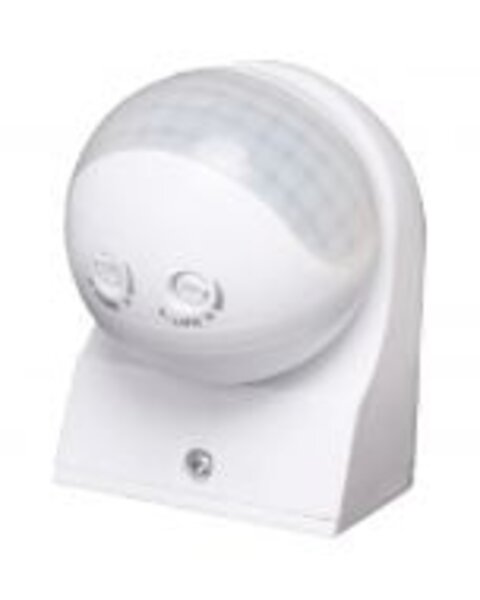 HLW LED Motion Sensor LED Accessories - Surface Mount Round Matt White Plastic 360° 6m