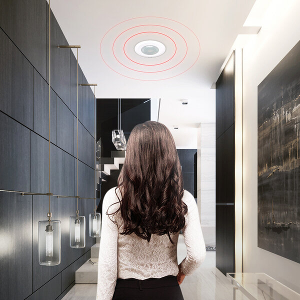 HLW LED Aigi Bewegingssensor Inbouw Rond Mat Wit - 360° detectie en 8m bereik, ideaal LED toebehoren