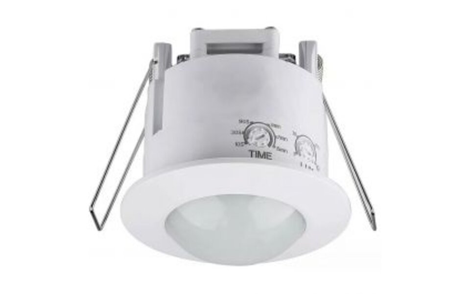 HLW LED Motion sensor Prixa Hatron - Recessed Round Matt White - 360° Detection & LED Accessories