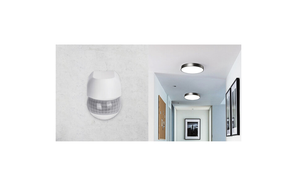 HLW LED Aigi Tucy Bewegingssensor LED Toebehoren - Rond, 180° Detectie, 12m Bereik, Spatwaterdicht