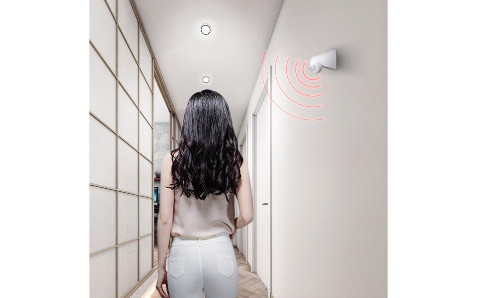 HLW LED Aigi Tucy Motion Sensor LED Accessories - Round, 180° Detection, 12m Range, Splashproof
