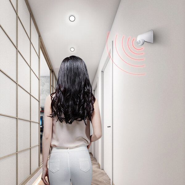 HLW LED Aigi Tucy Motion Sensor LED Accessories - Round, 180° Detection, 12m Range, Splashproof