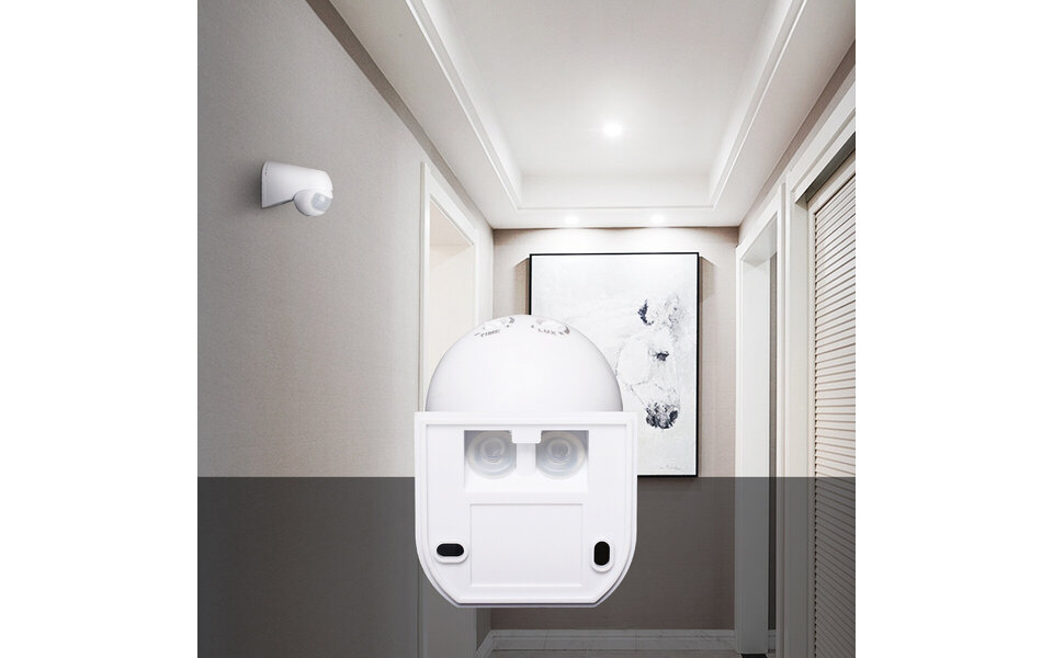 HLW LED Aigi Tucy Bewegingssensor LED Toebehoren - Rond, 180° Detectie, 12m Bereik, Spatwaterdicht