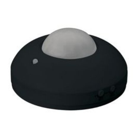 Motion sensor LED accessories - Surface-mounted Round Matt Black 360° 6m