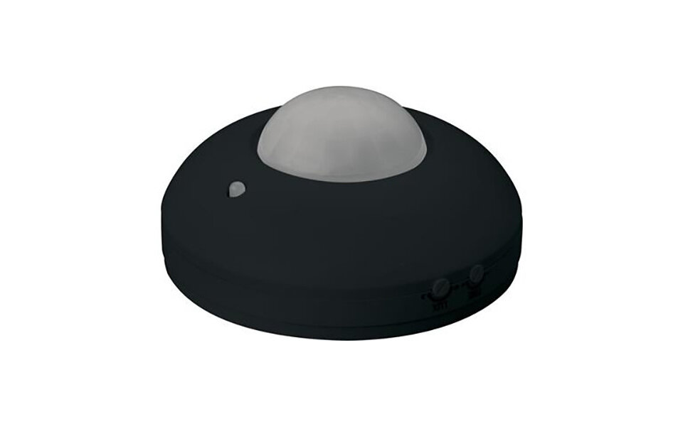 HLW LED Bewegingssensor LED toebehoren - Opbouw Rond Mat Zwart 360° 6m