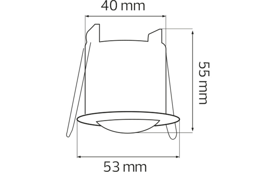 HLW LED Kozolux Motion Sensor PIR 200W LED Accessories - 6m, 360° Detection, Recessed, Black